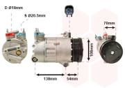 1800K478 kompresor klimatizace 2.0i 1800K478 VAN WEZEL