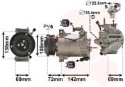 1800K603 kompresor klimatizace 1.0i 1800K603 VAN WEZEL