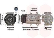 1801K728 kompresor klimatizace 1.25i, 1.4i, 1.6i 1801K728 VAN WEZEL