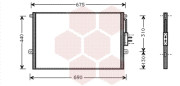 21005018 -3/03 chladič klimatizace bez sušiče 4.0i, 4.7i, 2.7CRDi, 3.1TD [610*458*16] 21005018 VAN WEZEL
