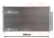 25005290 chladič klimatizace se sušičem 1.4i, 1.8i, 1.6D, 2.2D (výroba GB) 25005290 VAN WEZEL