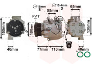 2500K208 kompresor klimatizace 1.8i 16V S Vtec (±AUT), 1.8i 16Vi Vtec 2500K208 VAN WEZEL