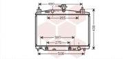 27002212 chladič 1.3i 16V (+AUT±AC), 1.5i 16V (+AUT±AC) [350*555*16] VAN WEZEL