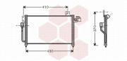 27005195 chladič klimatizace bez sušiče 2.0TD  [410*338*16] 27005195 VAN WEZEL