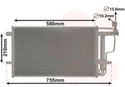 27005242 chladič klimatizace se sušičem 1.6i 16V, 2.0i 16V, 2.3i 16V [580*370*16] 27005242 VAN WEZEL