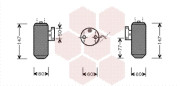 2700D084 sušič klimatizace benzínové motory (±AUT) (dodatečná montáž) 2700D084 VAN WEZEL
