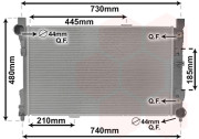 30002286 chladič 2.0i 16V (+AUT), 2.0i 16V Kompressor (±AUT), 2.3i 16V (±AUT), 2.2CDi 16V (±AUT) [650*407*24] 30002286 VAN WEZEL