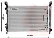 30002364 chladič 1.5 8V (+A±AC), 1.7i 8V (+A-AC), 2.0i 8V (W245 vč. Turbo) (+A-AC), 2.0CDi (±AC) [648*406*24] 30002364 VAN WEZEL