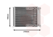 30006385 radiátor topení zadní - pro přídavné topení typ BEHR 17015242 VAN WEZEL