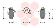 3000D006 VAN WEZEL sušič klimatizace 1.8i (±AUT) -> 3.2i (±AUT), 2.0TD (±AUT), 2.2D (±AUT), 2.5D (±AUT), 2.5TD (±AUT) 3000D006 VAN WEZEL