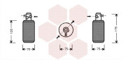 3000D050 sušič klimatizace 2.3D (±AUT), 2.9TD (±AUT) 3000D050 VAN WEZEL