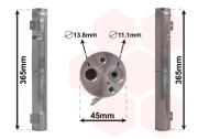 3000D395 sušič klimatizace pro všechny pohoné jednotky (vpusť 11,1 mm, odtok 13,8 mm) 3000D395 VAN WEZEL