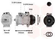 3000K530 09- kompresor střešní klimatizace 2.1CDi, 3.0 CDi, typ DENSO 10S17C, řemenice 120 mm, PV6, 3000K530 VAN WEZEL