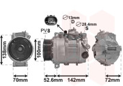 3000K639 VAN WEZEL kompresor klimatizace 3000K639 VAN WEZEL