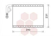 3000V544 výparník klimatizace pro všechny pohoné jednotky [305*200*40] 3000V544 VAN WEZEL