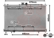 32002199 chladič 1.3i 16V (±AUT+AC), 1.6i 16V (±AUT+AC), 2.0i 16V (±AUT+AC) [685*385*16] 32002199 VAN WEZEL