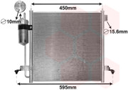 32005218 chladič klimatizace se sušičem 2.5DID [468*425*16] 32005218 VAN WEZEL