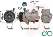 3200K249 VAN WEZEL kompresor klimatizace 1.1, 1.3, 1.5, 1.5Di-D 3200K249 VAN WEZEL