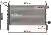 37002023 chladič 1.4, 1.6 dlouhé nožičky 52531023 VAN WEZEL