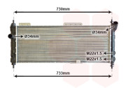 37002203 chladič 1.2, 1.4, 1.6 AC 68027827 VAN WEZEL