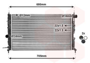 37002244 chladič 1.6i AC, 1.6i 16V AC, 1.8i 16V AC, 2.0i AC, 2.0i 16V AC , 2.5i 24V, 2.0Di 16V VAN WEZEL