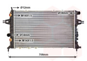 37002253 chladič 2.0i, 2.2i, 2.0Di ±AUT ±AC [600*368*34] VAN WEZEL