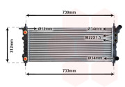 37002264 chladič 1.0i 12V (+AUT ±AC), 1.2i 16V (+AUT ±AC) [680*285*27] 37002264 VAN WEZEL