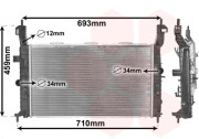 37002345 chladič 1.4i 16V AC, 1.6 8V AC, 1.6 16V AUTAC, 1.8 16V AC 60837524 VAN WEZEL