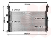 37002431 chladič 1.6i 16V (±AUT±AC) [608*375*24] 37002431 VAN WEZEL