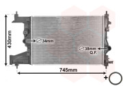 37002487 chladič 1.3CDTi (±A±AC), 1.7CDTi 81kW (±A±AC) [580*395*28] 37002487 VAN WEZEL