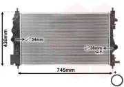 37002488 chladič 1.7CDTi 92kW (±A±AC), 2.0CDTi (±A±AC) [680*395*28] 37002488 VAN WEZEL