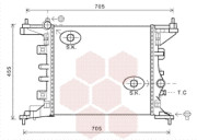 37002568 chladič 1.4i 16V (±AC) [470*428*16] 37002568 VAN WEZEL