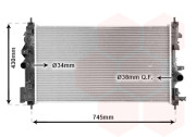 37002591 chladič 1.4i 16V, 1.4i 16V Turbo, 1.6i 16V 37002591 VAN WEZEL