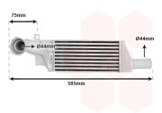 37004404 6/03- intercooler 1.3CDTi (±AC), 1.7CDTi (±AUT±AC) [277*138*50] 37004404 VAN WEZEL