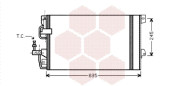 37005390 6/02- chladič klimatizace se sušičem 2.0i 16V Turbo OPC  [555*382*16] 37005390 VAN WEZEL