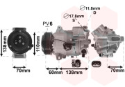 3700K616 kompresor klimatizace 1.6i, 1.8i, 1.6CDTi 3700K616 VAN WEZEL