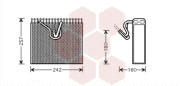 3700V328 Výparník, klimatizace VAN WEZEL