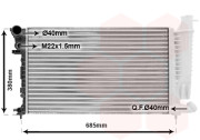 40002136 chladič 1.6, 1.8 AC 1.8D, 1.9D-11/93 61037823 VAN WEZEL