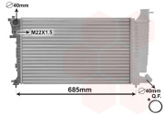 40002137 chladič 1.1i (±AC), 1.4i (±AC), 1.6i (±AC), 1.8i (±AC) [610*378*23] 40002137 VAN WEZEL