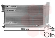 40002140 chladič 1.6 (+A ±AC), 1.8i (+A ±AC), 1.9i (+A ±AC), 2.0i (+A ±AC), 1.8D (+A ±AC), 1.9D (+A ±AC) [610*366*36] 40002140 VAN WEZEL