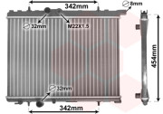 40002190 -4/02 chladič 1.4i (+AUT +AC), 1.6 (+AUT ±AC), 2.0 (±AC), 1.9D (±AC), 2.0HDi [380*550*27] 40002190 VAN WEZEL