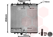 40002243 4/02- chladič 1.1i 8V -AC, 1.4i 8V -AC, 1.6i 8V -AC 38040518 VAN WEZEL