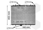 40002255 chladič 1.8i 16V (±AC), 2.0i 16V (±AC), 1.6HDi (±AC), 2.0HDiF (±AC) [380*545*18] 40002255 VAN WEZEL