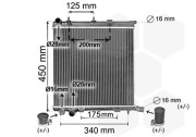 40002368 chladič 1.4i 16V AUTAC, 1.6i 16V AC 38039024 VAN WEZEL