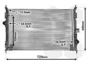 40002386 chladič 1.6i, 1.6HDi, 2.0HDi, mechanicky krimpovaný VAN WEZEL