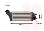 40004342 intercooler 1.6HDi 80kW, 2.0HDi 100kW 40004342 VAN WEZEL