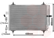 40005286 chladič klimatizace se sušičem 1.8i 16V, 2.0i 16V, 2.2i 16V, 3.0i 24V, 1.6HDi, 2.0HDi, 2.2HDi [515*361*16] 40005286 VAN WEZEL