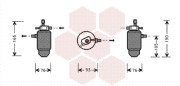 4000D197 sušič klimatizace 1.6i, 1.8i (±AUT), 2.0i 16V (±AUT), 3.0i 24V (±AUT), 1.9D/TD, 2.0HDi, 2.1TD 4000D197 VAN WEZEL