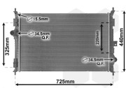 40012386 chladič 1.6i, 1.6HDi, 2.0HDi letovaný VAN WEZEL