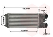 40014702 intercooler 1.6THP [300*145*80] 40014702 VAN WEZEL